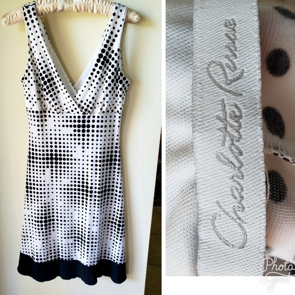 Charlotte Russe Sleeveless Dress Dots - Picture 1 of 9